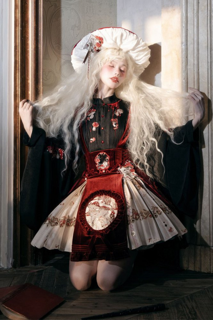 Lolita + Kleid süß dunkel Japanisch Jumperskirt Zubehör Pilz