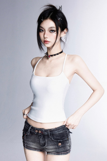 ウエストパンツ スリム ローフィット ホット