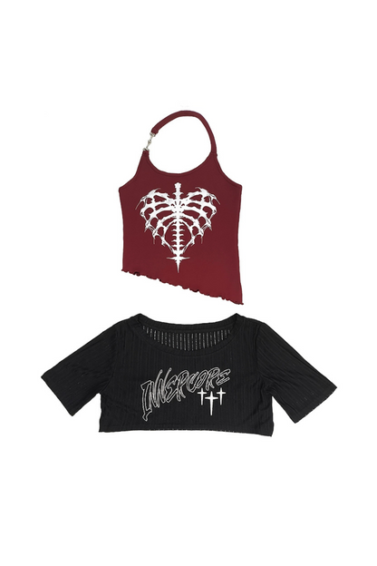 and Y2K smock Light skirt vest Asian