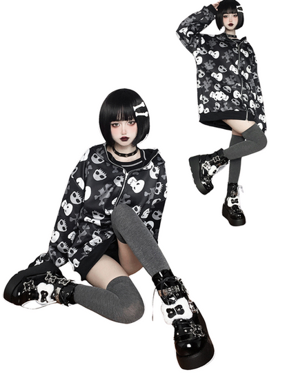 Bone Short Denim Toe Round Small Boots Platform