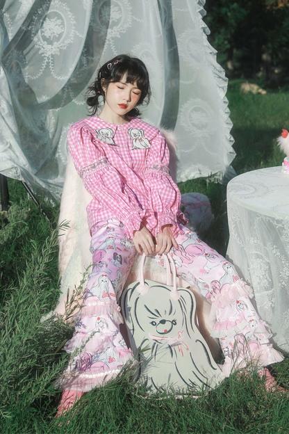 パピースリーブのレトロなロングシャツデザイン