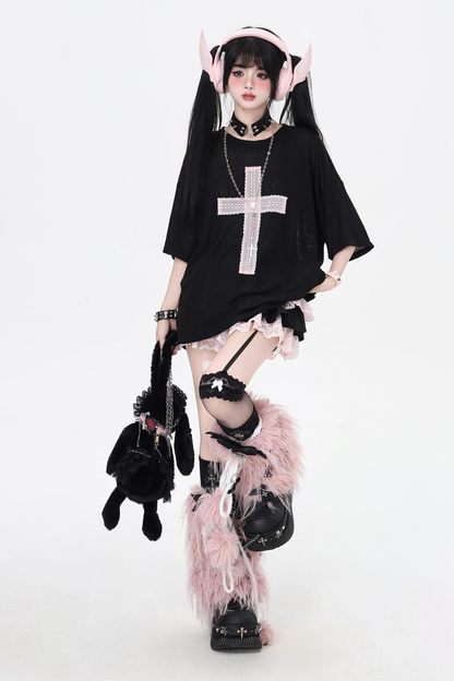 クロストップスパッチルーズサブカルチャー