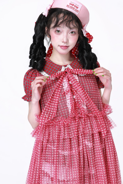 Rock Herz Mesh Check Retro