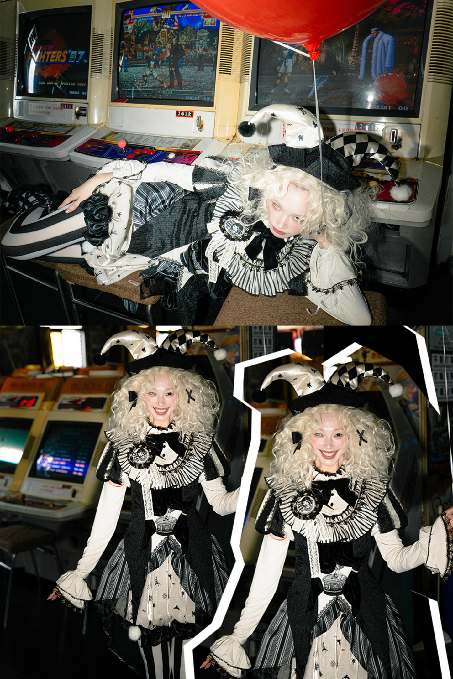 Weird Circus Lolita Set Pierrot Dark