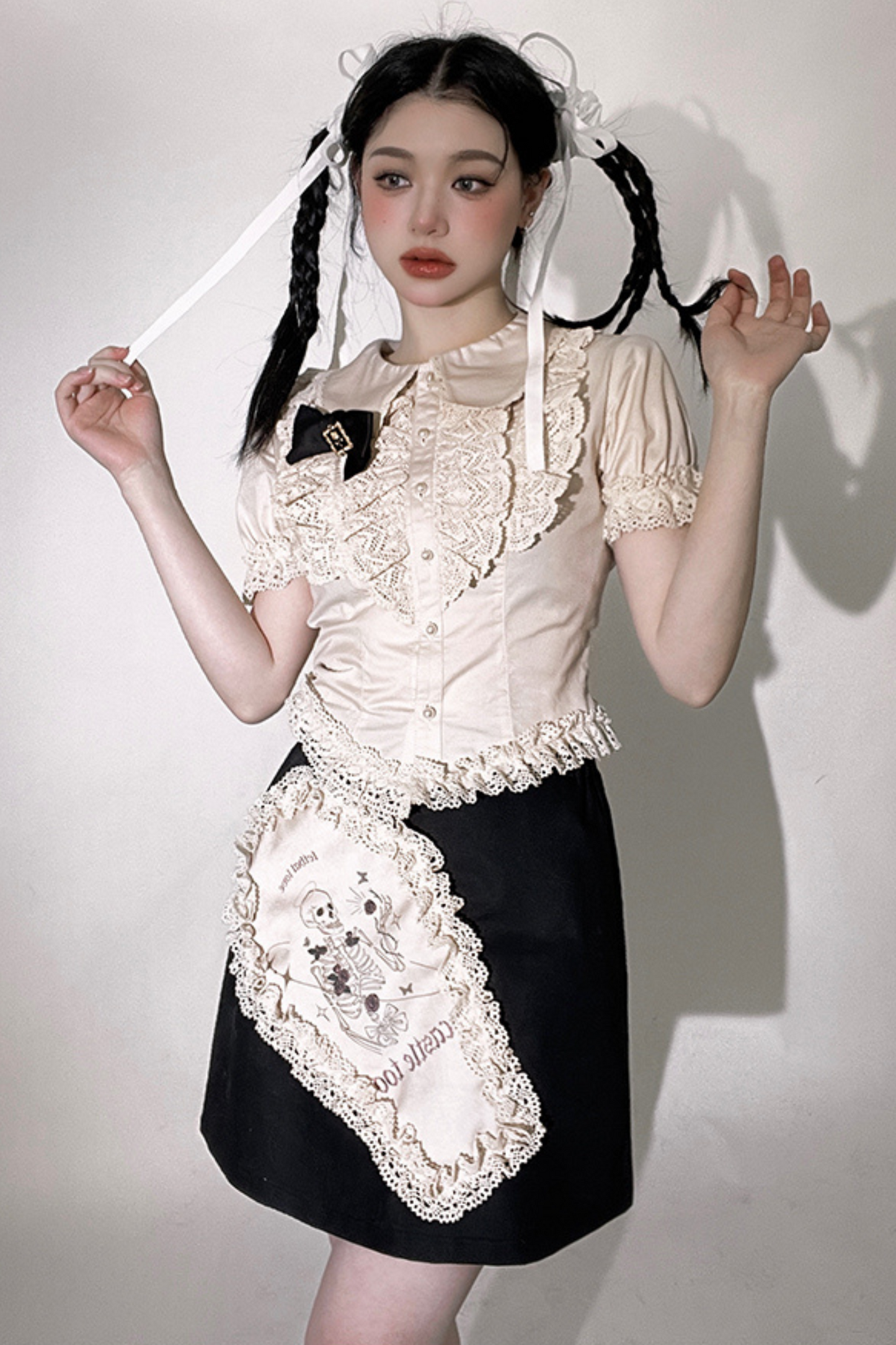 フリルシャツケーキスカートレース+