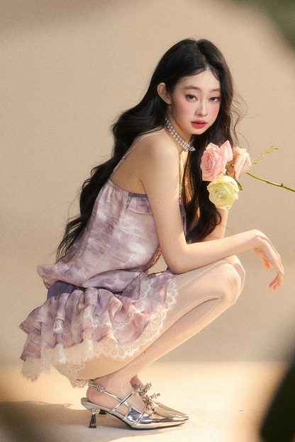 Lila Neckholderkleid „French Breeze“