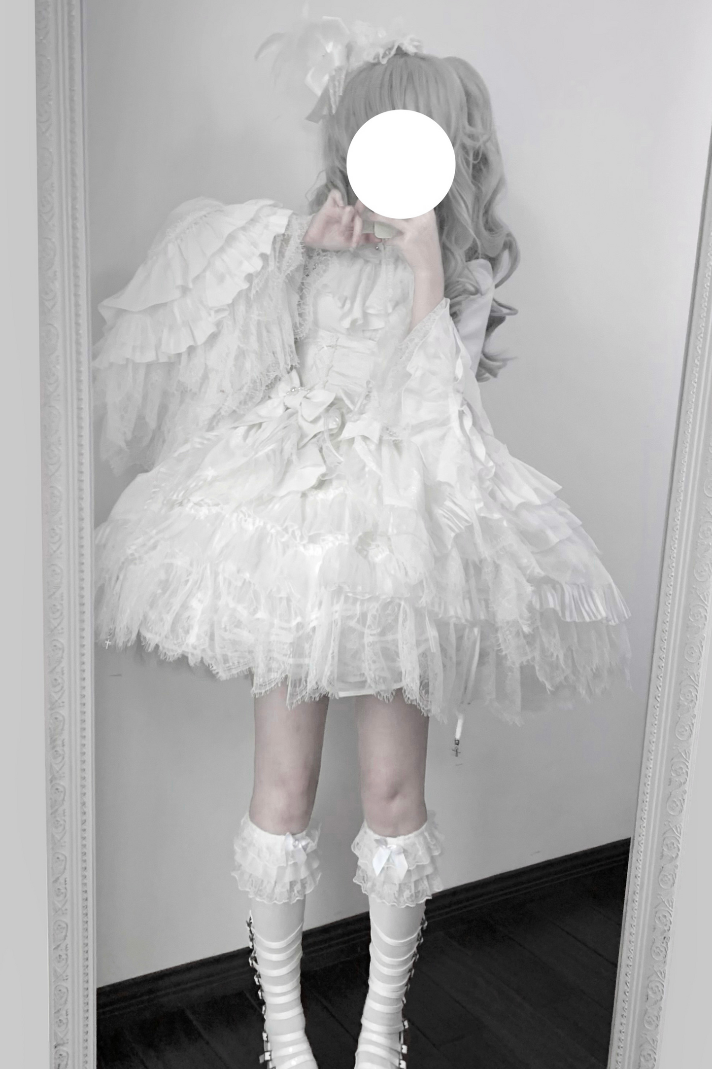 Feather Style Blouse Gothic Lolita Spider