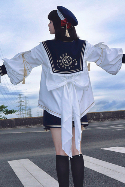 Knight Jacket Beret Shorts Choker + Sailor Bird Top Servant