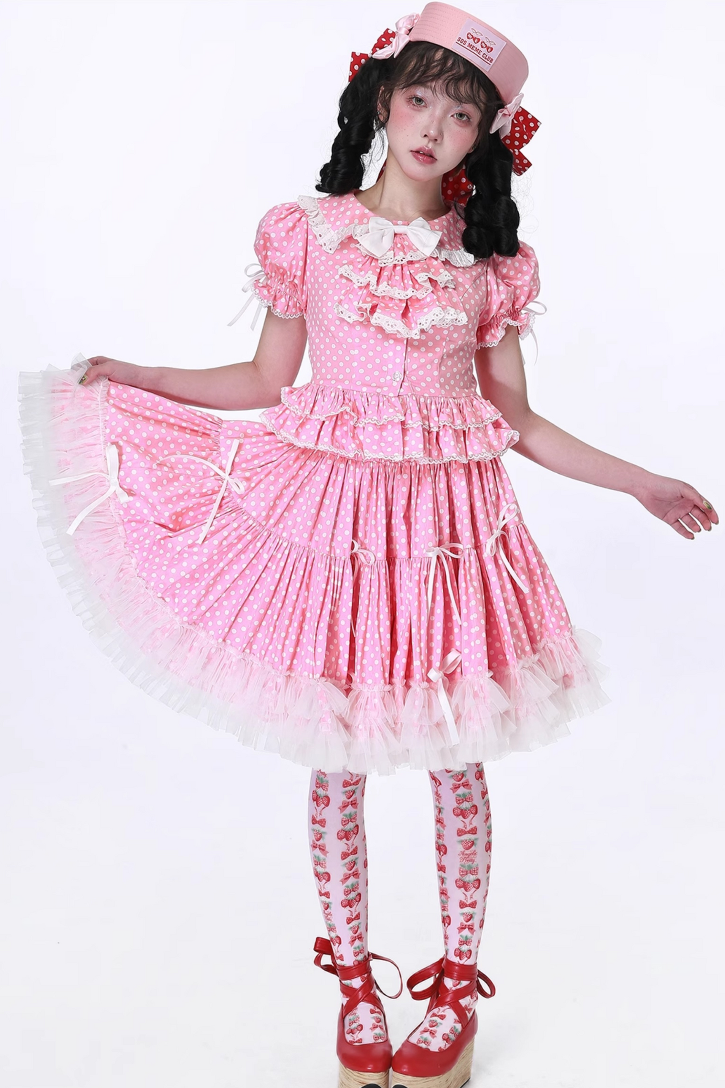 ヴィンテージレトロドットトップ