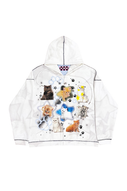 Buntes Sweatshirt Spray Cat Art
