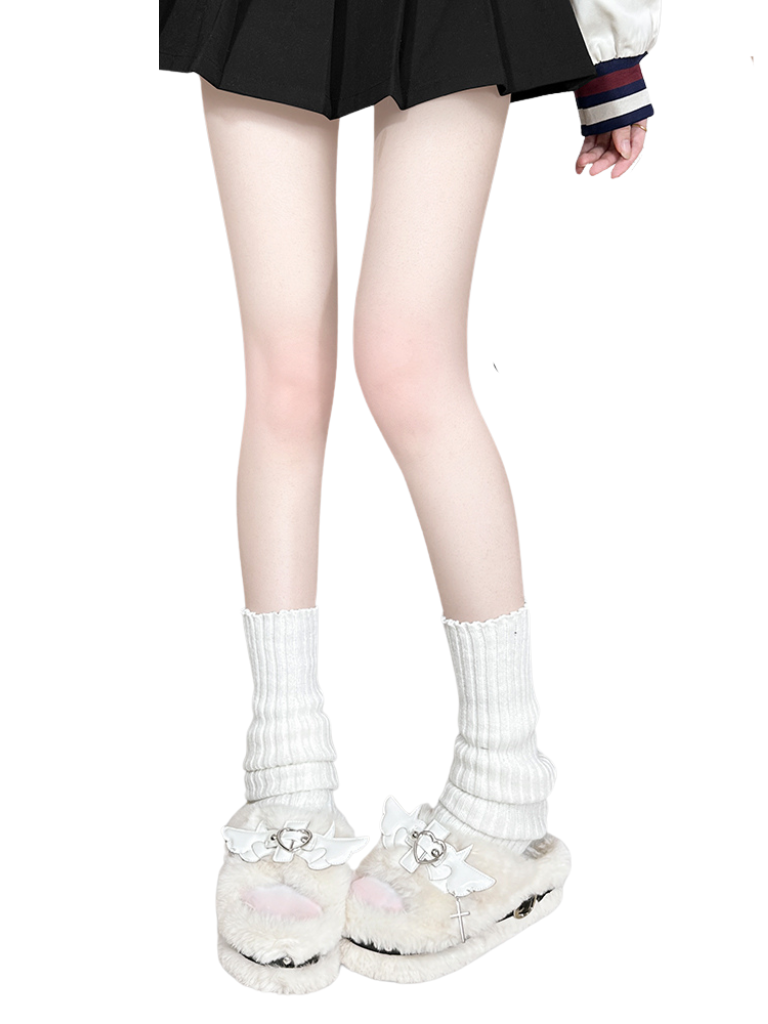 Plateau-Hausschuhe aus Fell DeVille Shoes Angel