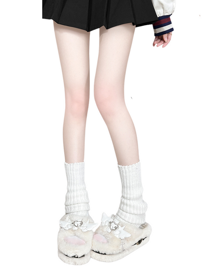 Plateau-Hausschuhe aus Fell DeVille Shoes Angel