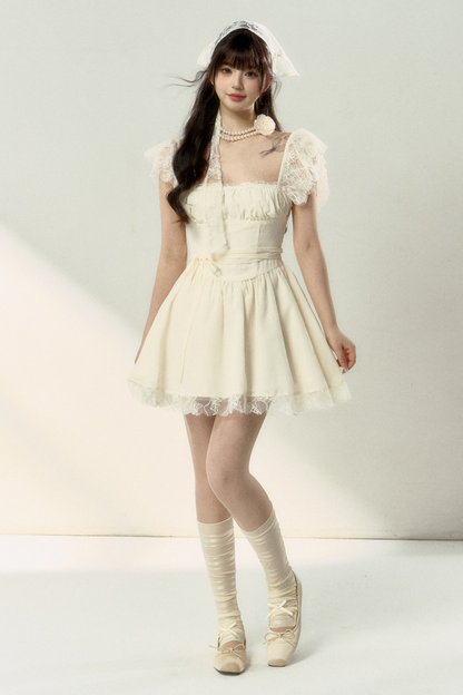 Kleid Schmetterling Spitze Straps