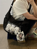 Pockets Side Crossbody with Bag Ita Black