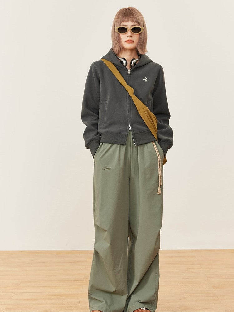 Hoodie Options Placket Zipper Gray Double-Pull 3