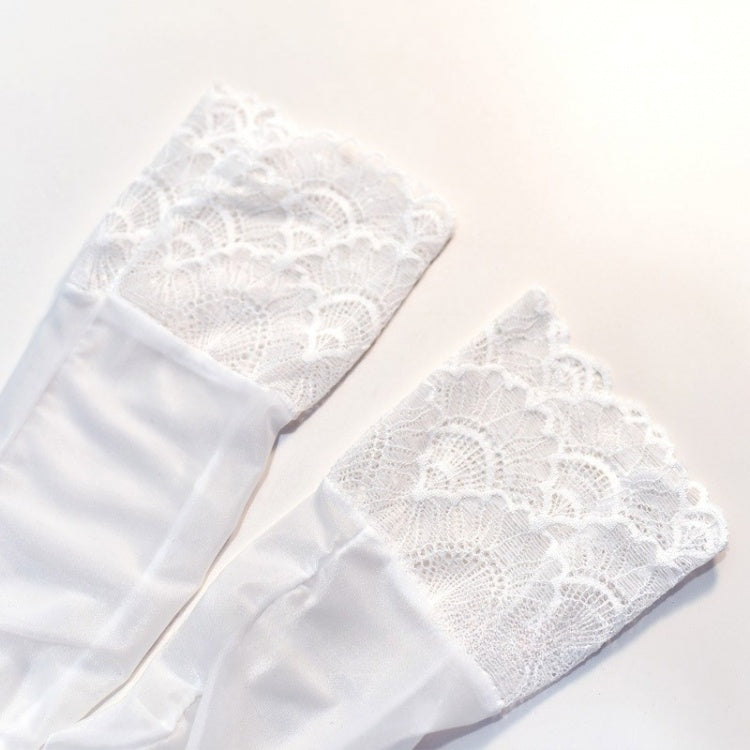 Lace Trim Gothic Punk Gloves