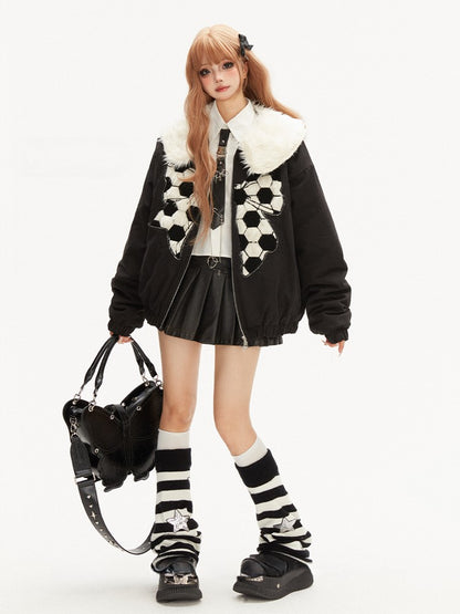 Mid-Rise Accents Spicy A-Line Metallic Black Chic PU Skirt Edgy Pleated with