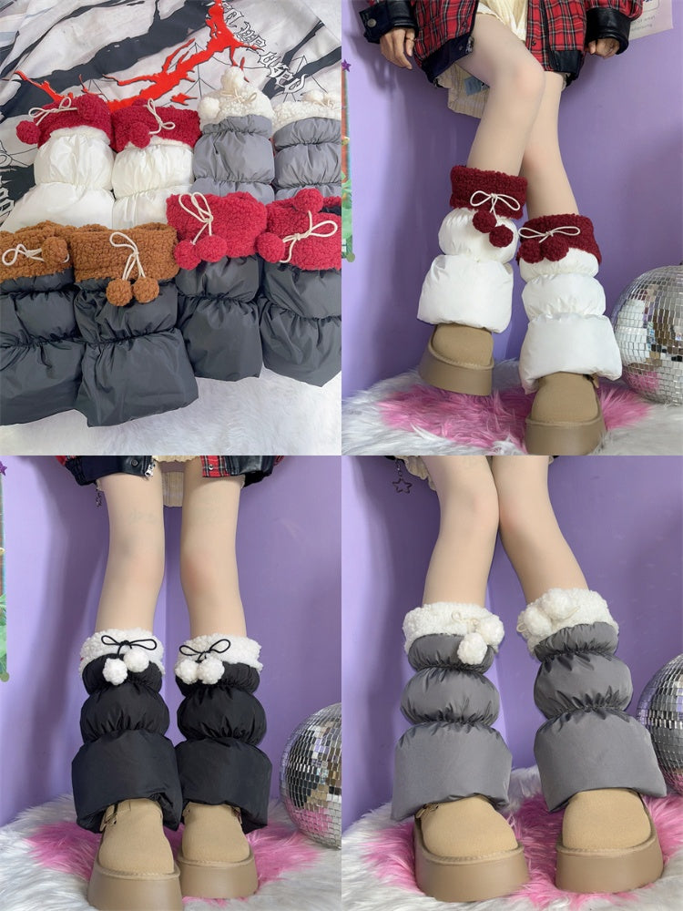 Pompons Y2K  Leg Warmers