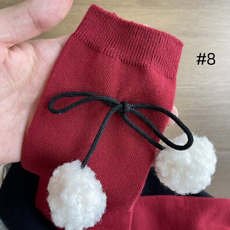 Cute Overknee Stockings With Pompons