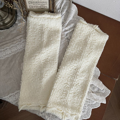 Creamy Knit Textured Warmers Leg