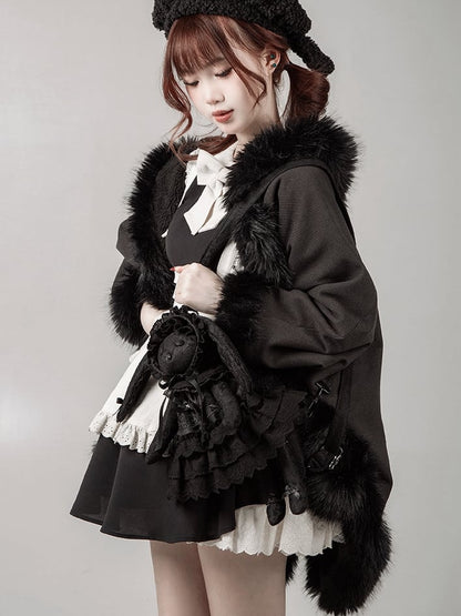 ブラックキティバックパック/クロスボディバッグ