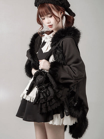 Black Crossbody Bag / Hat Dress Backpack Kitten +