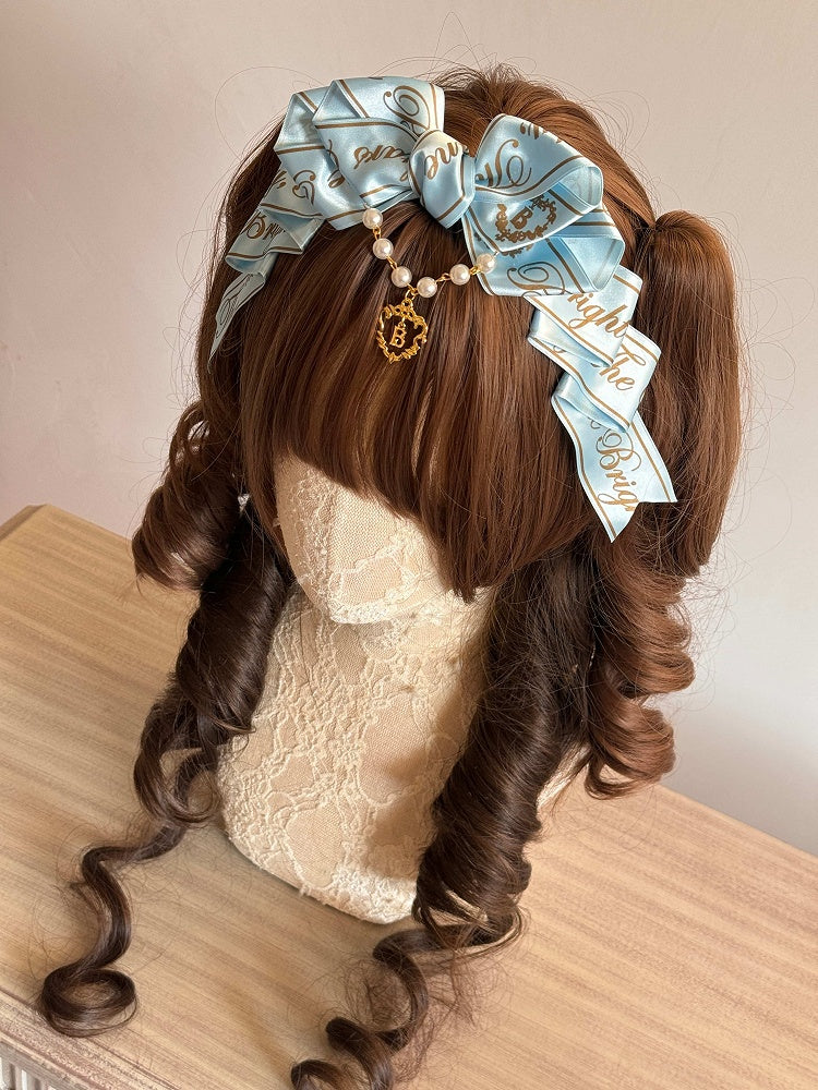 Bow (Multi-Colorways) Hairclips Ribbon Sweet Script