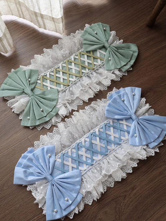 Lolita Blue Bowknot Green Hairband /