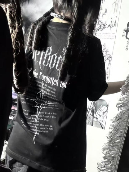 T-Shirt Black Gothic Sparkle