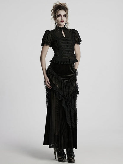 Gorgeous Black Gothic Chiffon Shirt