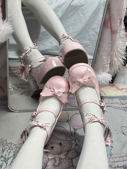 Jane Lolita Mary with Shoes Accents Details Bow Hime Butterfly Pink