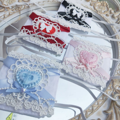 蝶結びクロススイートハートアイパッチ