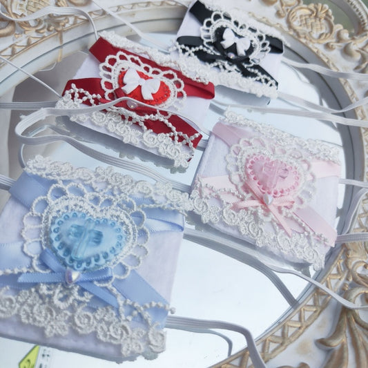 蝶結びクロススイートハートアイパッチ