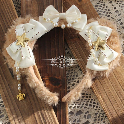 Ohrstern mit Optionen Bär 7 Perlen Teddy und Lolita KC Farbakzente Schleife – Ketten