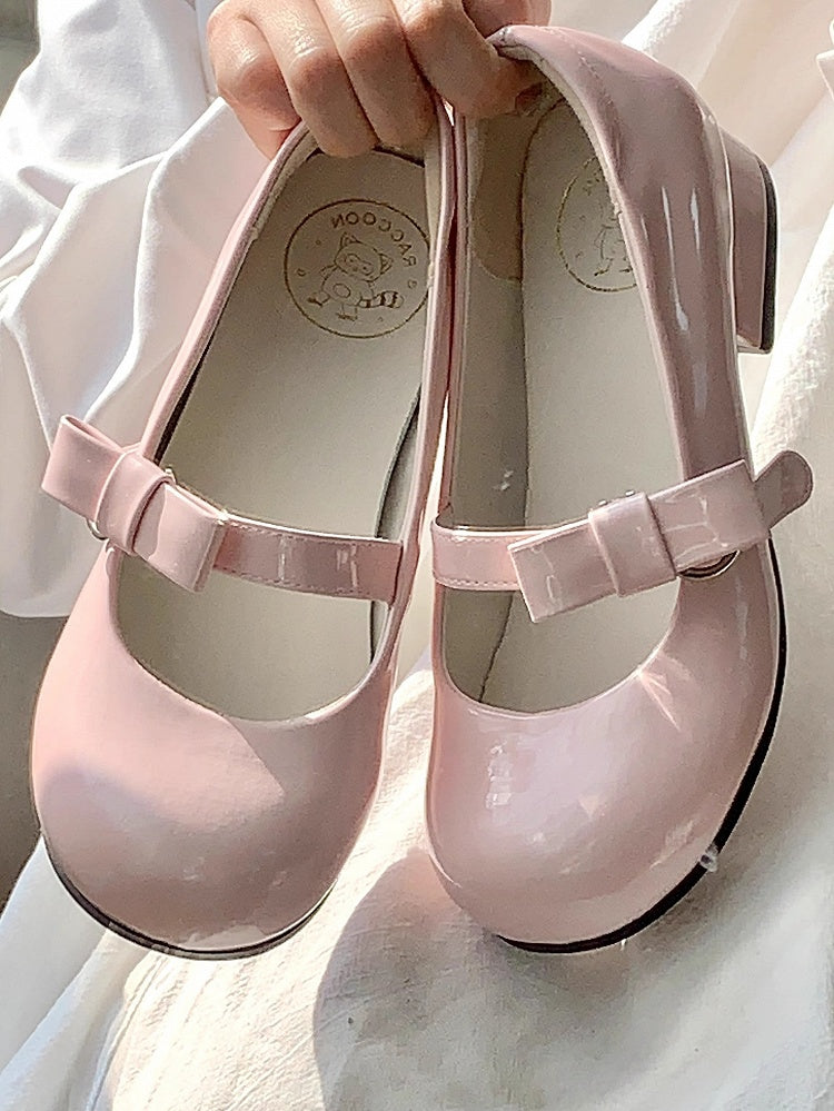 Janes Mary Bow Sweet with Lolita Embellishments Low-heel Pink