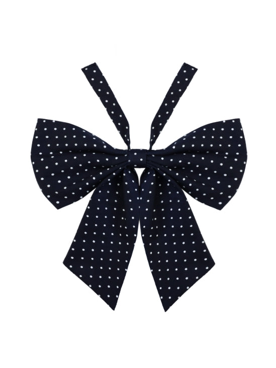 ダークリボン柄 ブルー/パープル/グリーン/ホワイト/レッド タイ ドット