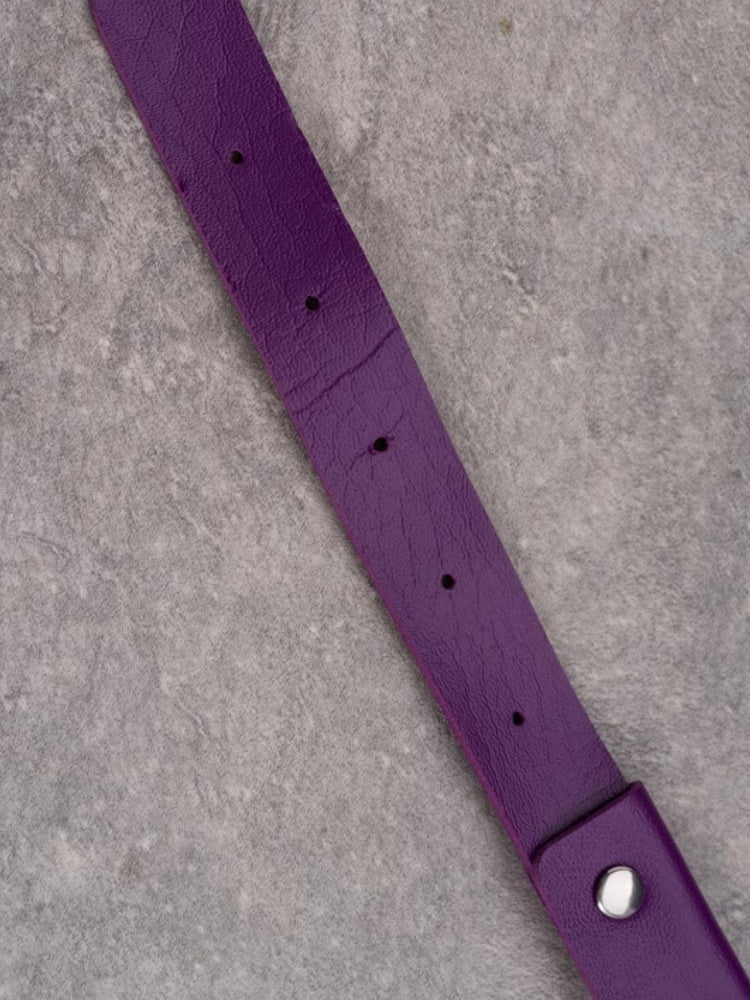 Choker Purple Pendant Cross Details Gothic Studs
