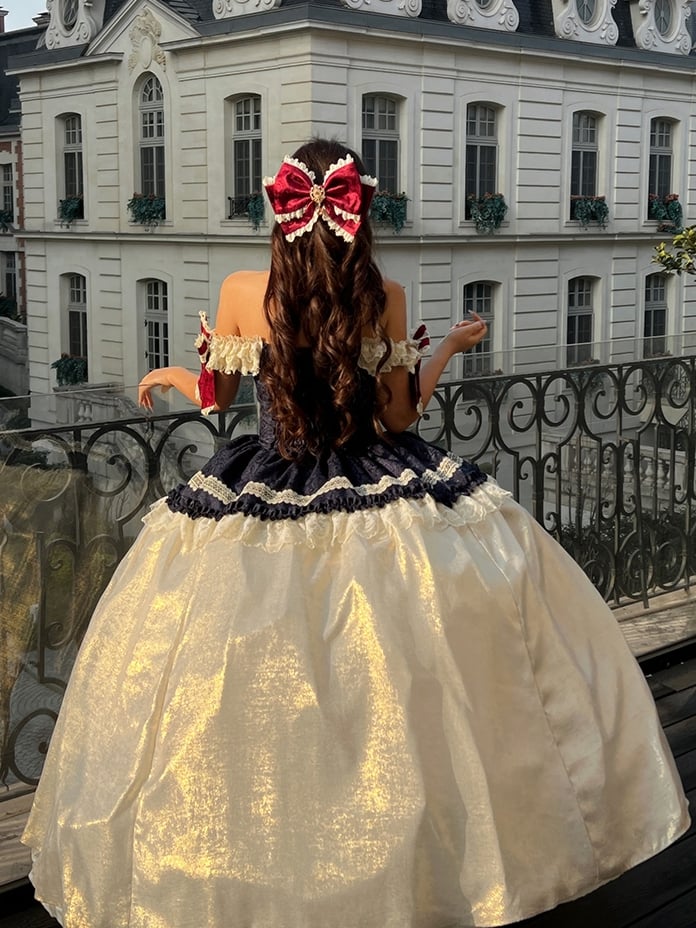 Snow White Lace-up Corset Waist Princess Dress Floor Length Ball Gown