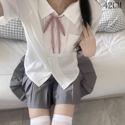Pleated Skirt Gray Uniform JK 42CM /45CM Legnth