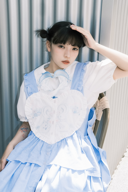 ジャンパースカート エプロン ハートバニー