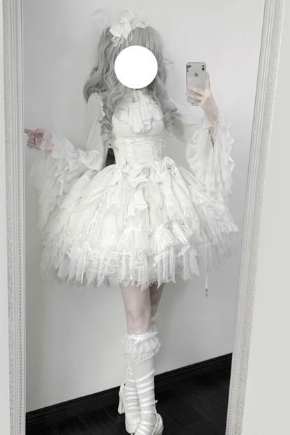 Feather Style Blouse Gothic Lolita Spider