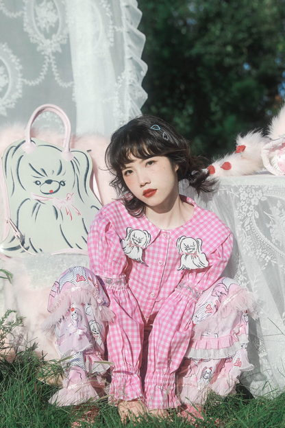 パピースリーブのレトロなロングシャツデザイン