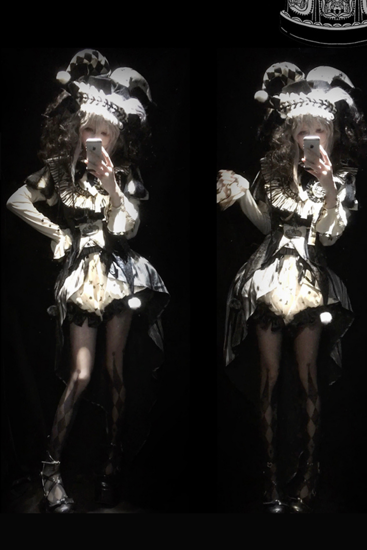 Weird Circus Lolita Set Pierrot Dark
