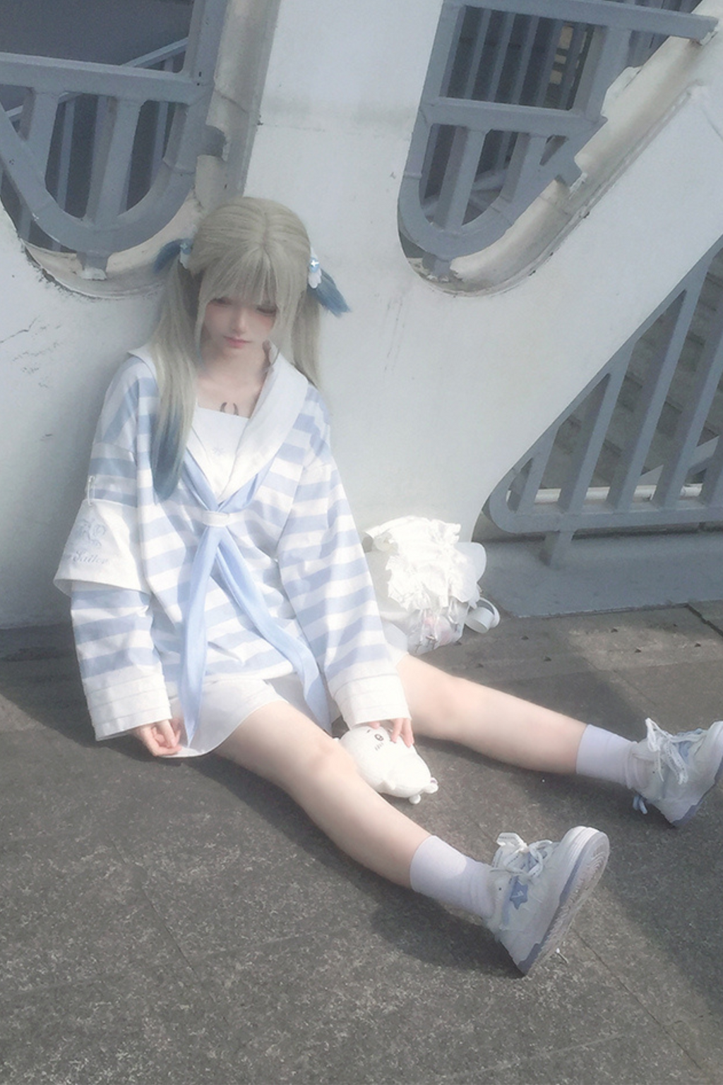 Angel Half Collar Sailor Item Reserved Pants + Subculture Tops Neighborhood👼 Striped