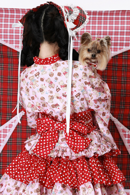 着物ポップロリータトップスレトロ