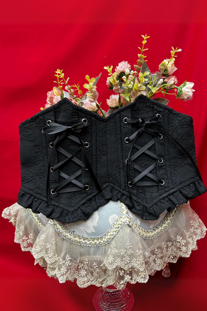 グッドエビルロリータゴシックジーシャツ＋フレアスカート＋ウエストベルト