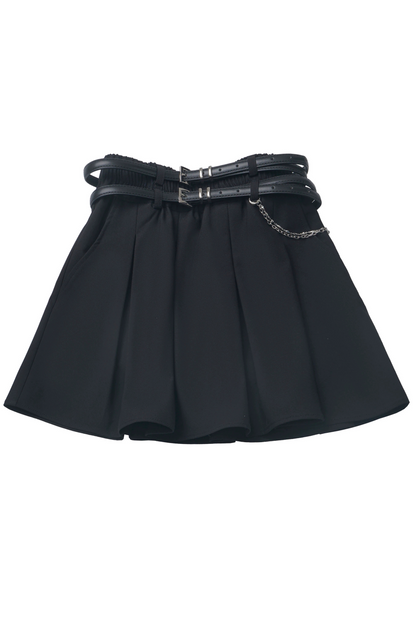 Comic Crop Top Rock Kleid Plissee Love Check Panda +