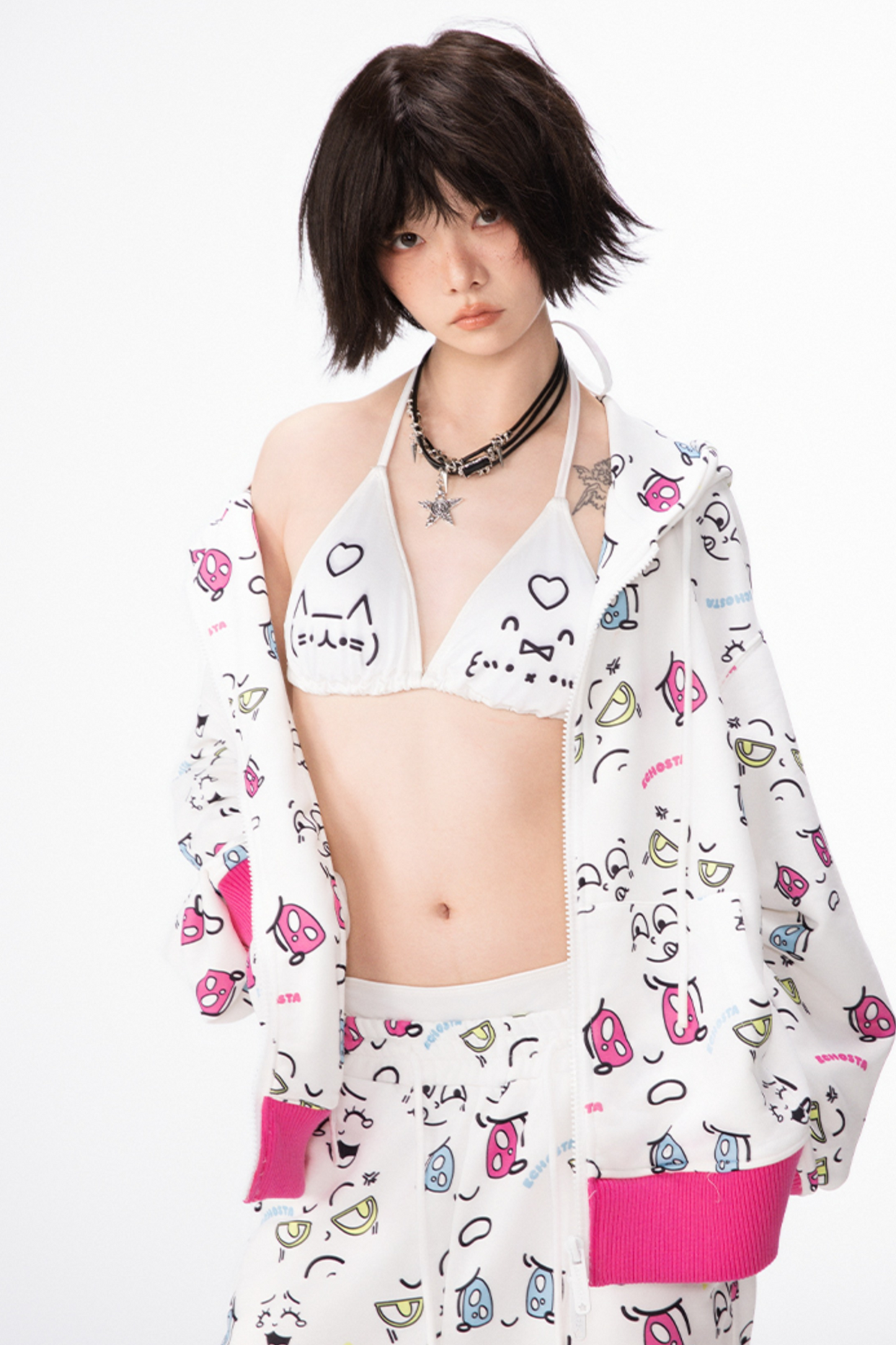 カラフルなポッピンデザインのピクトグラムをセットアップ