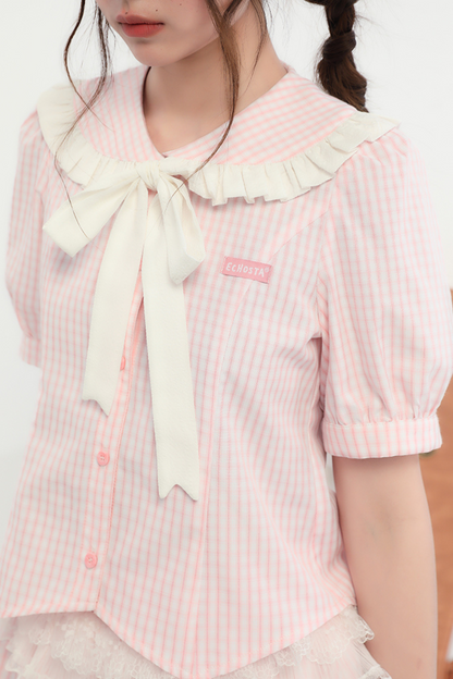 gestreifter Spitzenpuppenballon Peachy + Oberteilhose Bubbles