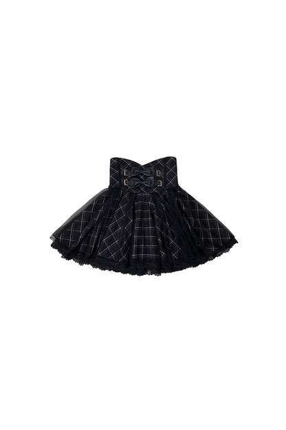 Band + Bluse Rock Produkt Süße Große Mine Bogen Reservierung Taille Hohe